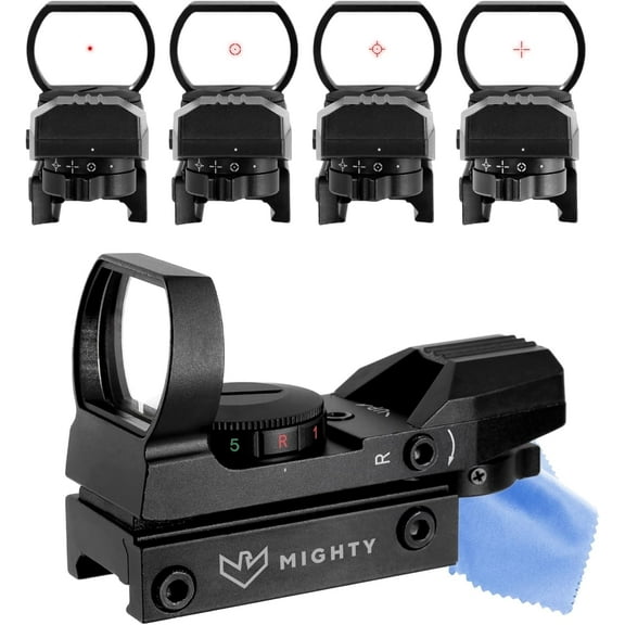 Mighty 1x23x34mm Reflex Green Red Dot Sight Optic with 22mm Rail Mount for Hunting