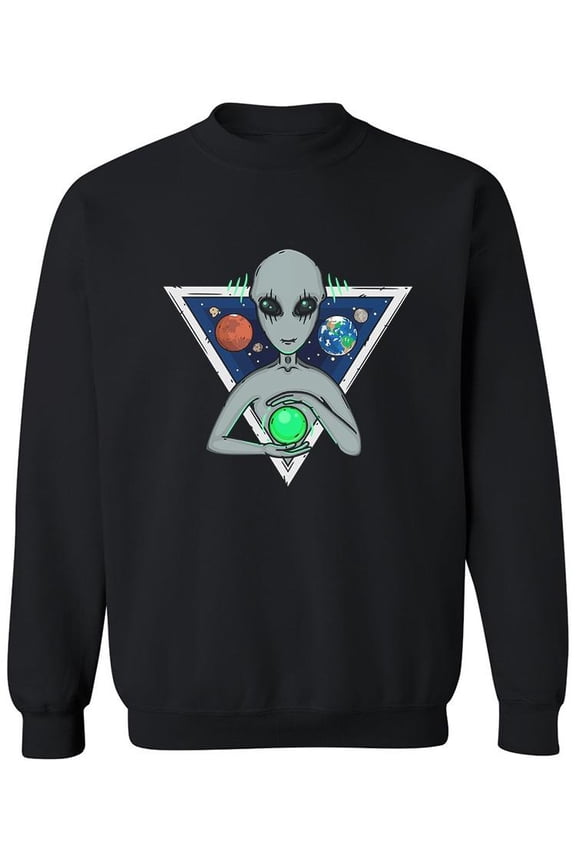 Mighty Alien Design Sweatshirt Men -Image by Shutterstock, Male x-Large