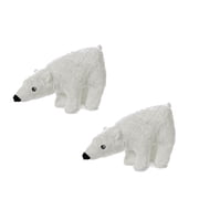 Mighty Arctic Polar Bear Durable Plush 2-Pack Dog Toy
