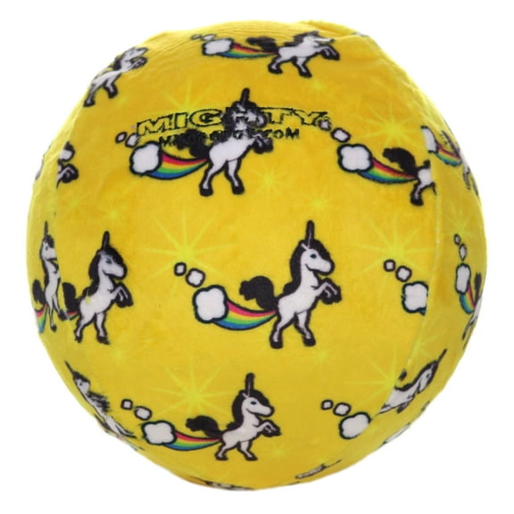Mighty Ball Large Unicorn Durable Squeaky Plush No Stuff Dog Toy