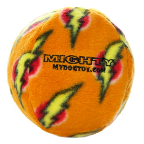 Mighty Ball Medium Orange Durable Squeaky Plush No Stuff Dog Toy