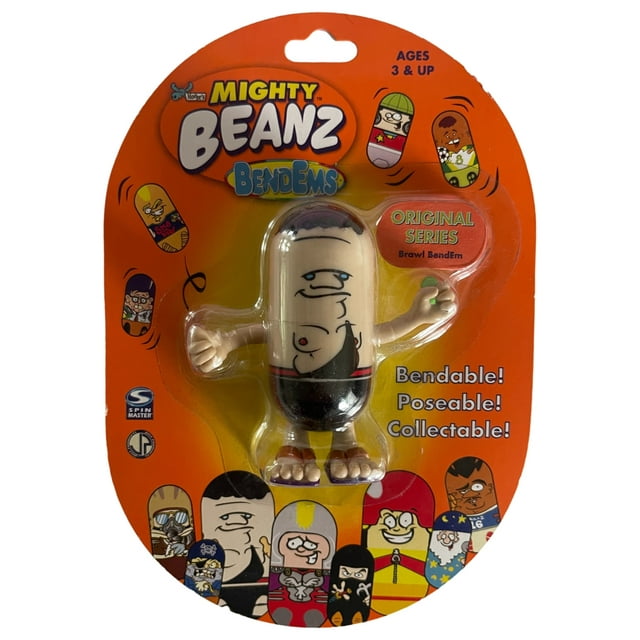 Mighty Beanz BendEms Collectible Brawl Beanz Original Series Orange Pk