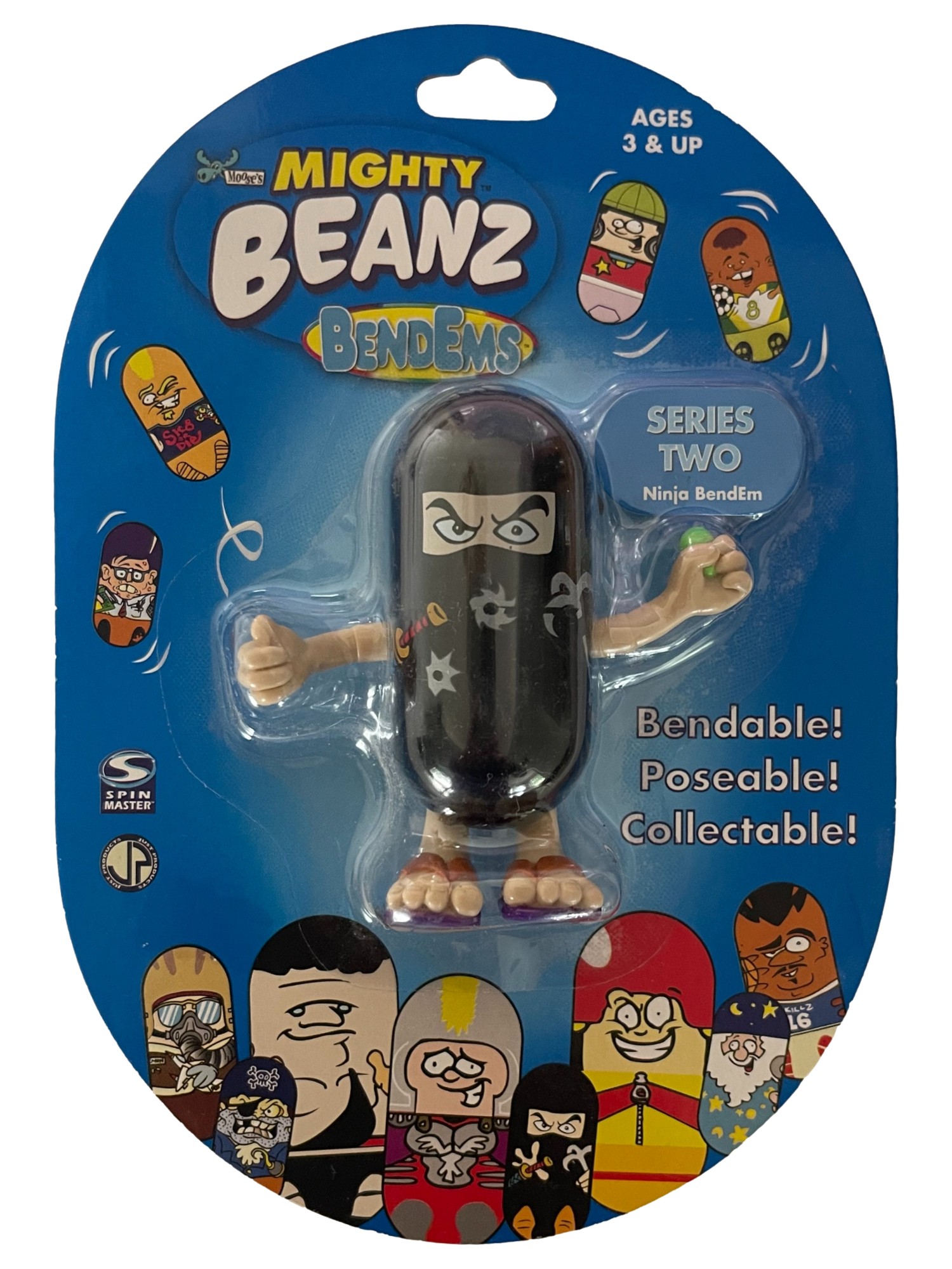 Mighty Beanz BendEms Collectible Ninja BendEm Beanz Series Two Blue Pk - image 1 of 2