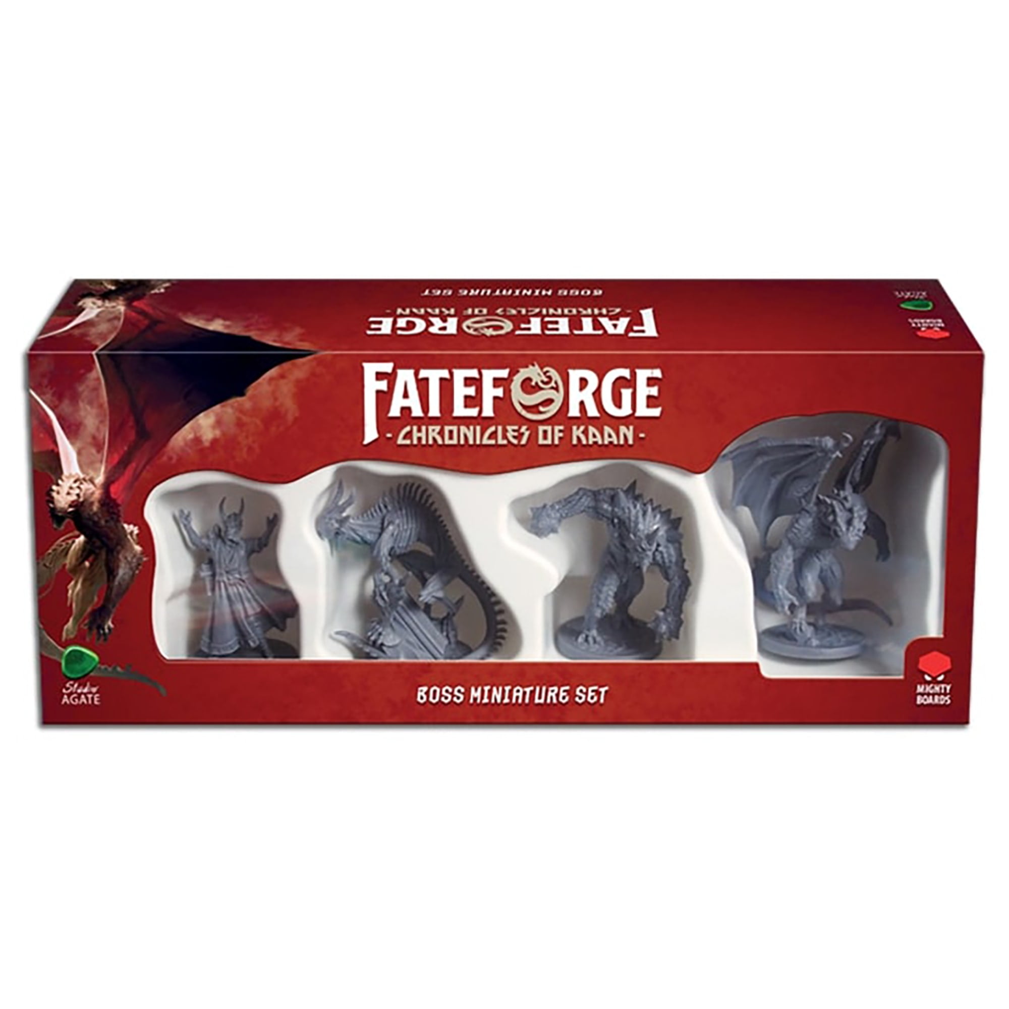 Mighty Boards: Fateforge Chronicles of Kaan: Boss Miniatures Set - 4 Unpainted Figures, Board Game Upgrade, Expansion Accessories, Co-Op Adventure Mighty Boards: Fateforge Chronicles of Kaan: Boss Miniatures Set - 4 Unpainted Figures, Board Game Upgrade, Expansion Accessories, Co-Op Adventure