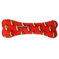 thumbnail image 1 of Mighty Bone Red Durable Squeaky Plush No Stuff Dog Toy, 1 of 9