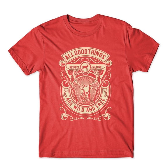 Mighty Circus All Good Thing Wild And Free T-Shirt 100% Cotton Premium Tee NEW - Red, Small