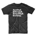 thumbnail image 1 of Mighty Circus Apathy Entropy Empathy Ecstasy Rent T-Shirt - Black, Tripple Extra Large, 1 of 2