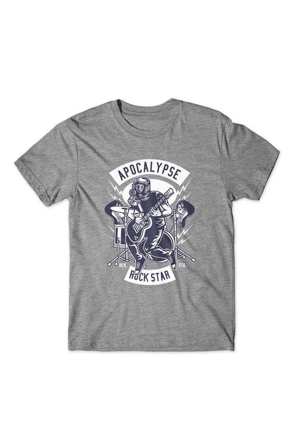 Apocalypse Rock Star T-Shirt 100% Cotton Premium Tee NEW - Gray, Extra Large