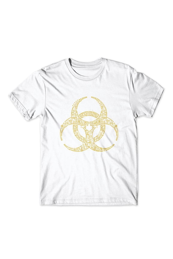 Biohazard Symbol T-Shirt 100% Cotton Premium Tee NEW - White, Medium
