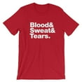 thumbnail image 1 of Mighty Circus Blood Sweat and Tears T-Shirt - Red, Double Extra Large, 1 of 2