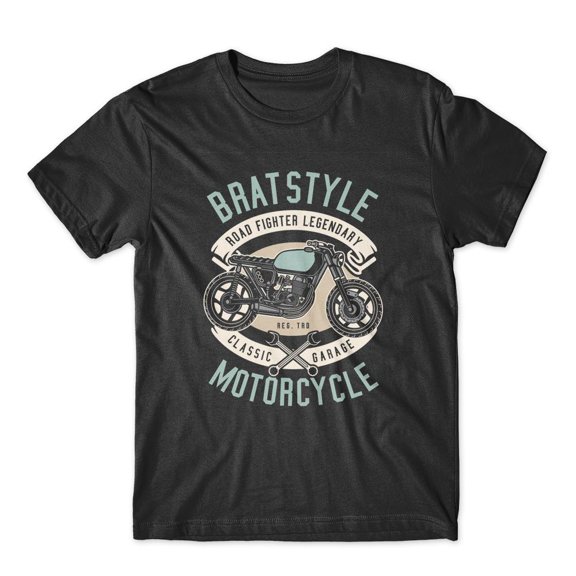 Mighty Circus Brat Style Motorcycle T-Shirt 100% Cotton Premium Tee NEW - Black, Medium