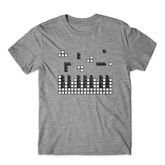 Mighty Circus Brick Piano Music Game T-Shirt 100% Cotton Premium Tee NEW - Gray, Medium