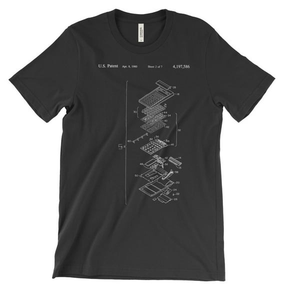 Mighty Circus Calculator Patent T-Shirt - Black, Small