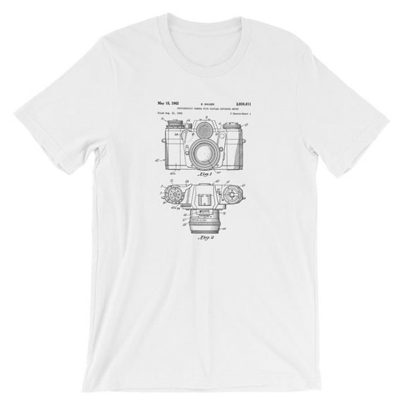 Mighty Circus Camera Patent T-Shirt - White, Small