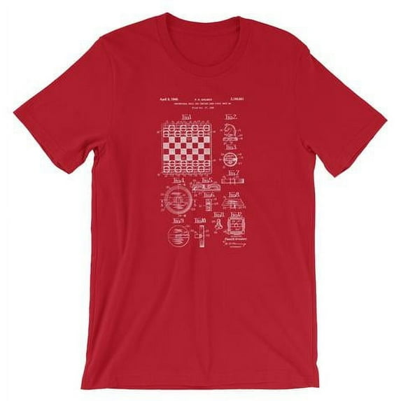 Mighty Circus Chess Patent T-Shirt - Red, Tripple Extra Large
