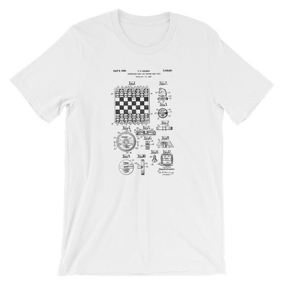 Mighty Circus Chess Patent T-Shirt - White, Tripple Extra Large