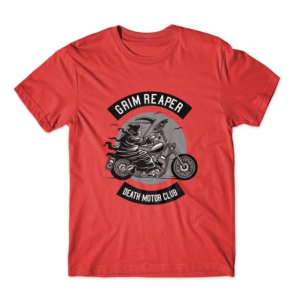Mighty Circus Death Motorcycle Club T-Shirt 100% Cotton Premium Tee NEW - Red, Extra Large