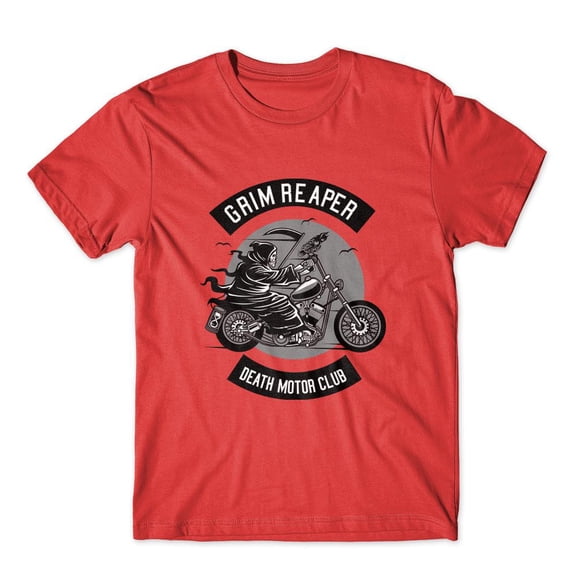 Mighty Circus Death Motorcycle Club T-Shirt 100% Cotton Premium Tee NEW - Red, Medium