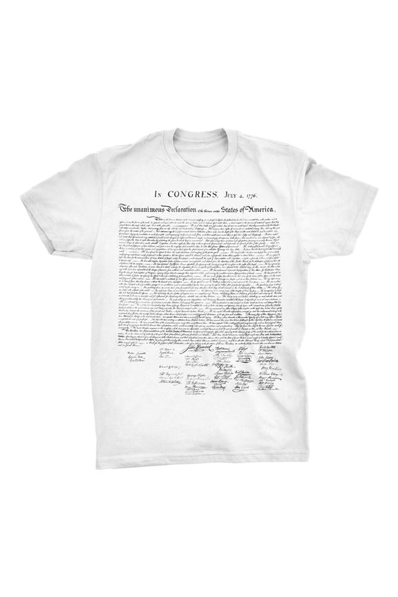 Declaration of Independence T-Shirt - White, Tripple Extra Large