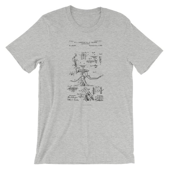 Mighty Circus Dentists Chair Patent T-Shirt - Gray, Medium