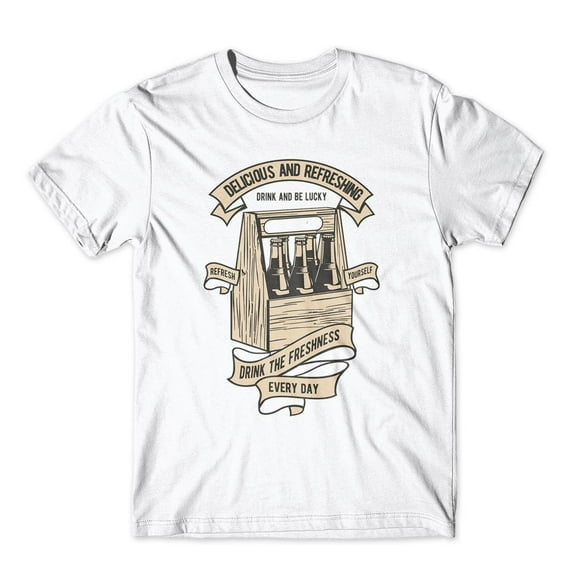 Mighty Circus Drink The Freshness T-Shirt 100% Cotton Premium Tee NEW - White, Small