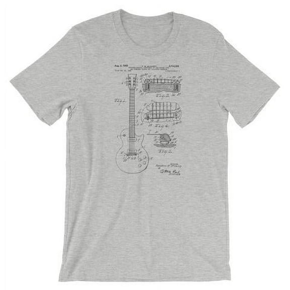 Mighty Circus Electric Guitar Patent T-Shirt - Gray, Small