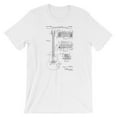 thumbnail image 1 of Mighty Circus Electric Guitar Patent T-Shirt - White, Extra Large, 1 of 2