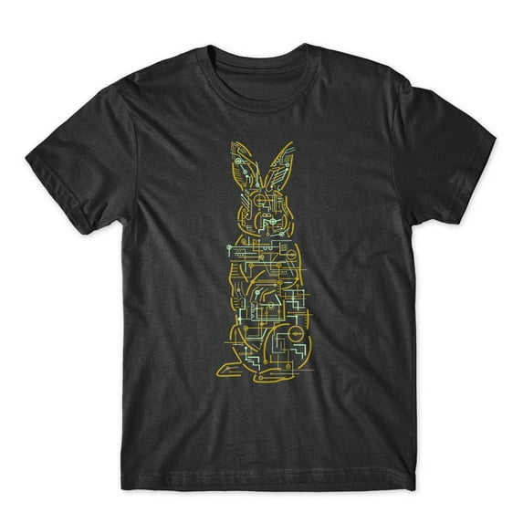 Mighty Circus Electric Rabbit T-Shirt 100% Cotton Premium Tee NEW - Black, Large