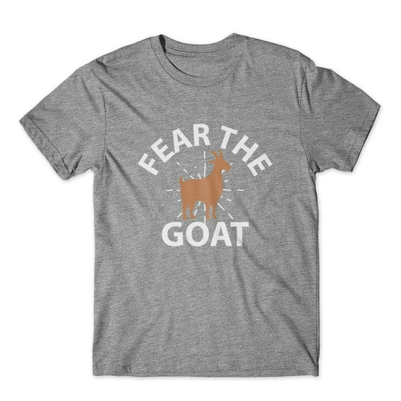 Mighty Circus Fear The Goat T-Shirt 100% Cotton Premium Tee - Gray, Medium