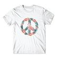 thumbnail image 1 of Mighty Circus Flamingo Peace T-Shirt 100% Cotton Premium Tee NEW - White, Small, 1 of 2