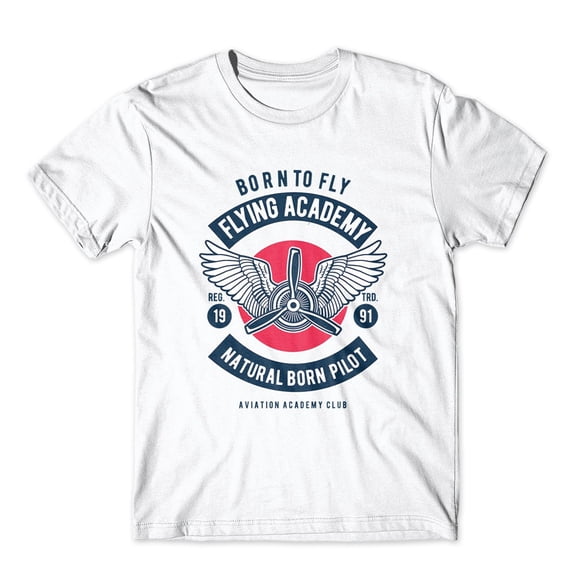 Mighty Circus Flying Academy Club T-Shirt 100% Cotton Premium Tee NEW - White, Double Extra Large