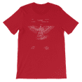thumbnail image 1 of Mighty Circus Flying Machine Wing Patent T-Shirt - Red, Double Extra Large, 1 of 2
