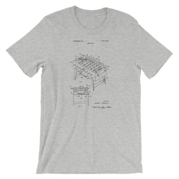 Mighty Circus Foosball Patent T-Shirt - Gray, Extra Large
