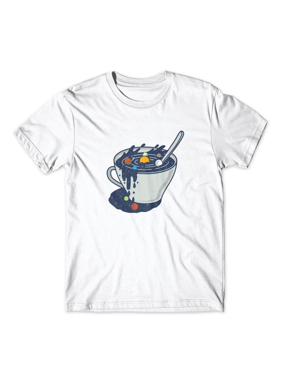 Galaxy Mug T-Shirt 100% Cotton Premium Tee NEW - White, Small