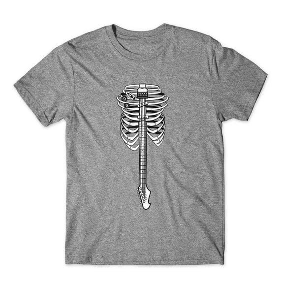Mighty Circus Guitar X-Ray T-Shirt 100% Cotton Premium Tee NEW - Gray, Small