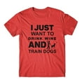 thumbnail image 1 of Mighty Circus I Just Want To Drink Wine T-Shirt 100% Cotton Premium Tee - Red, Medium, 1 of 2