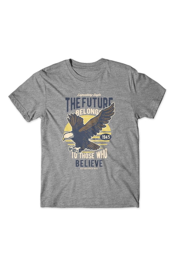 Legendary Eagle T-Shirt 100% Cotton Premium Tee NEW - Gray, Small