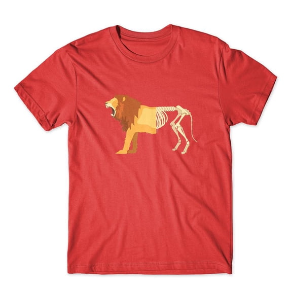 Mighty Circus Lion Life Death T-Shirt 100% Cotton Premium Tee NEW - Red, Medium