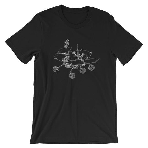 Mighty Circus Mars Rover Patent T-Shirt - Black, Large