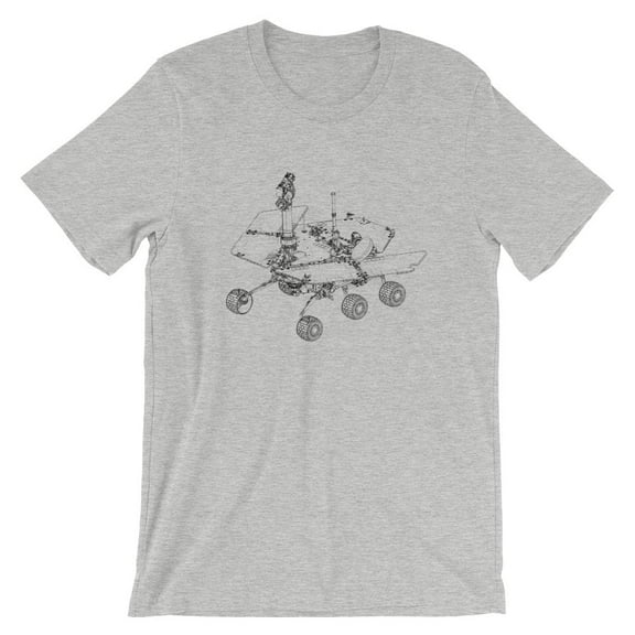 Mighty Circus Mars Rover Patent T-Shirt - Gray, Medium