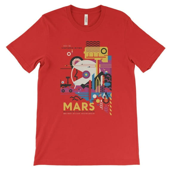 Mighty Circus Mars T-Shirt from NASA's Visions of the Future - Red, Medium