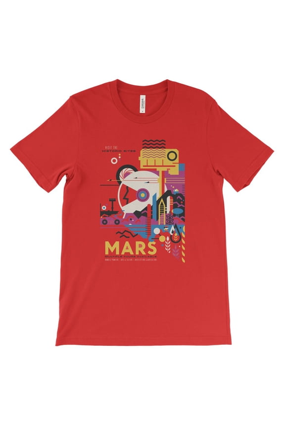 Mars T-Shirt from NASA's Visions of the Future - Red, Small