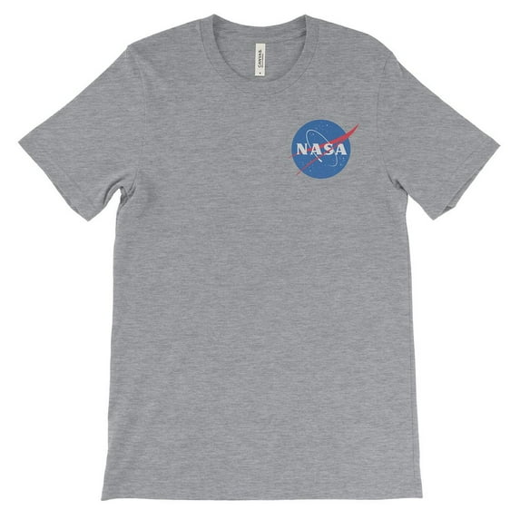Mighty Circus NASA Meatball Logo (left) T-Shirt - Gray, Four Extra Large