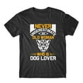 thumbnail image 1 of Mighty Circus Never Underestimate An Old Woman T-Shirt 100% Cotton Premium Tee - Black, Large, 1 of 2