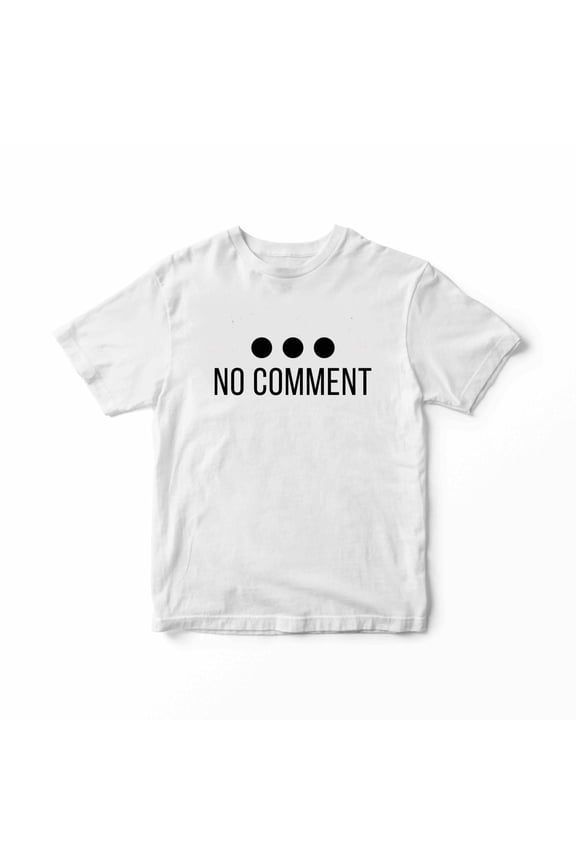 No Comment T-Shirt - White, Extra Large