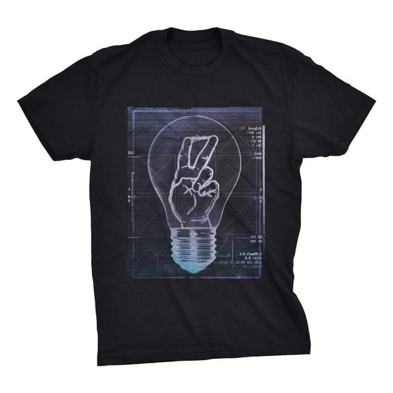 Mighty Circus Peace Bulb T-shirt - Black, Medium
