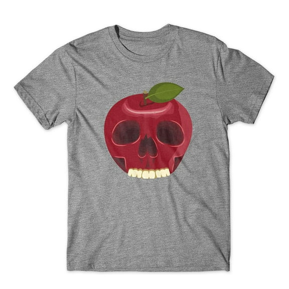 Mighty Circus Red Apple Skull T-Shirt 100% Cotton Premium Tee NEW - Gray, Small