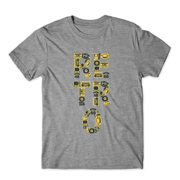 Mighty Circus Retro Stylish Printed T-Shirt 100% Cotton Premium Tee NEW - Gray, Small