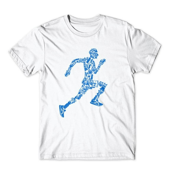 Mighty Circus Runner Gear Running T-Shirt 100% Cotton Premium Tee NEW - White, Extra Large