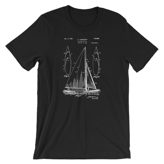 Mighty Circus Sailboat Patent T-Shirt - Black, Medium